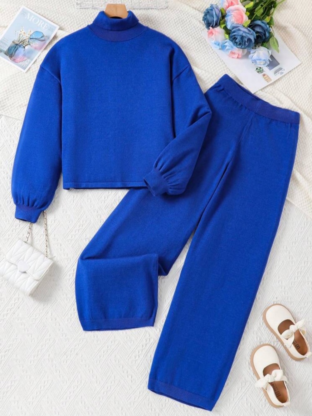 Blue Knit Set ❗️13Y 152-158cm size❗️